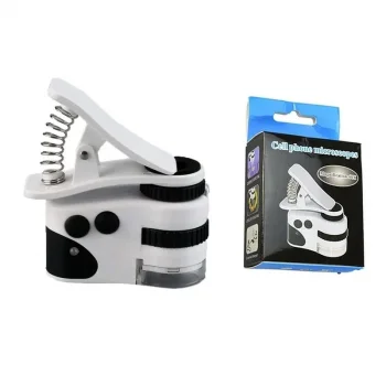 Nikula 60X Mini Cep Telefonu Için Mandallı Mikroskop Uv Ledli Büyüteç Model AL2431