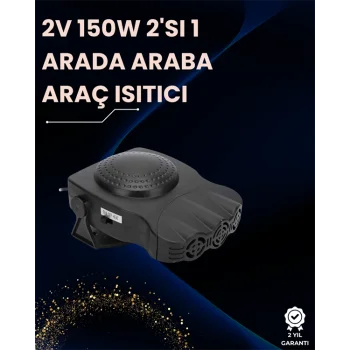 Ön Cam Buz Çözücü ve Fan | 12V Araç İçi Isıtıcı, Full Havalandırmalı, ABS Gövdeli