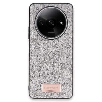 Onegif Xiaomi Redmi A3 4g Bright Simli Kapak - Gümüş