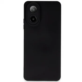 Oppo A38 Kılıf Nano İçi Kadife Silikon - Siyah