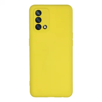Oppo A74 4g Kılıf Nano İçi Kadife Silikon - Sarı