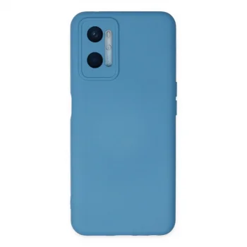 Oppo A96 Kılıf Nano İçi Kadife Silikon - Mavi