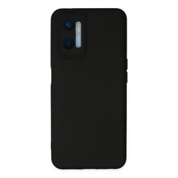 Oppo A96 Kılıf Nano İçi Kadife Silikon - Siyah