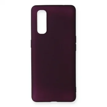 Oppo Find X2 Kılıf First Silikon - Mürdüm