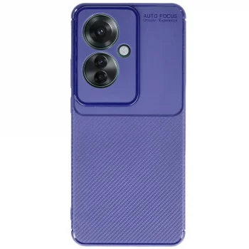 Oppo Reno 11f Kılıf Auto Focus Karbon Kapak - Lacivert