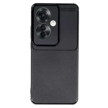 Oppo Reno 11f Kılıf Auto Focus Karbon Kapak - Siyah