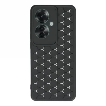 Oppo Reno 11f Kılıf Petek Silikon Kapak - Siyah