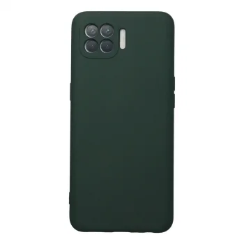 Oppo Reno 4 Lite Kılıf Nano İçi Kadife Silikon - Koyu Yeşil