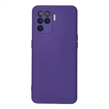Oppo Reno 5 Lite Kılıf Nano İçi Kadife Silikon - Mor