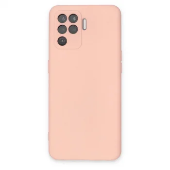Oppo Reno 5 Lite Kılıf Nano İçi Kadife Silikon - Pudra