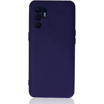 Oppo Reno 6 Kılıf Nano İçi Kadife Silikon - Mor