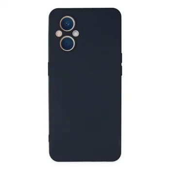 Oppo Reno 7 Lite Kılıf Nano İçi Kadife Silikon - Lacivert