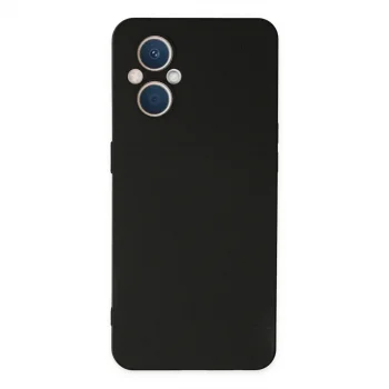 Oppo Reno 7 Lite Kılıf Nano İçi Kadife Silikon - Siyah