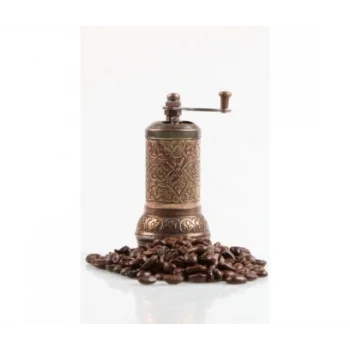 Osmanlı Motifli Kahve ve Baharat Değirmeni Bakır