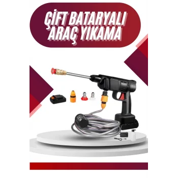 Oto Araba Yıkama Şarjlı Ve Yüksek Basınçlı Oto Yıkama Ve Sulama Tabancası