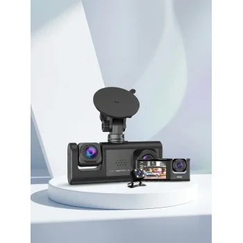 Oto Araç İçi Kamera 3 Kameralı Full Hd Ön Arka İç Kayıt Dashcam