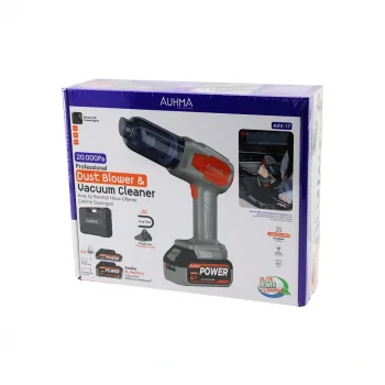 OTO ARAÇ TYPE-C SARJLI EL TİPİ BASINÇLI HAVA ÜFLEME - SÜPÜRGE MAKİNE YEDEK BATARYA - 2 X FİLTRE MİKROFİBER BEZ 8 BAŞLIK 120W AHV-17 (5047)