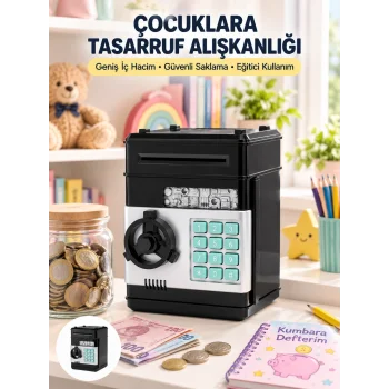 Otomatik Para Çeken Şifreli ATM Tasarımlı Kumbara