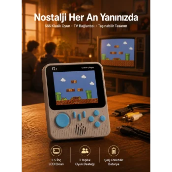 Oyun Konsolu Retro Oyun Konsolu Tvye Bağlanabilir Taşınabilir
