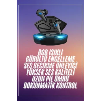 Oyuncu Kulaklığı Mikrofonlu Kablosuz  Kulaklık Powerbank Yüksek Ses Kaliteli