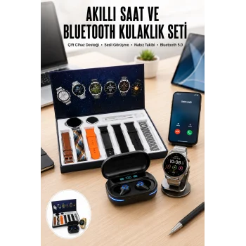 Oyuncu Seti Bluetooth Kulaklık Ucuz Kaliteli Yeni Nesil Akıllı Saat
