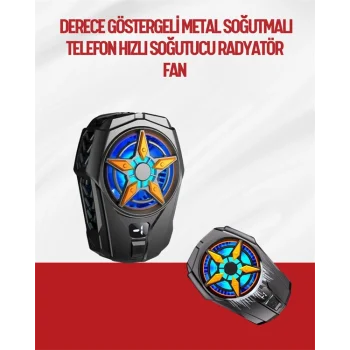 Oyunlar İçin Telefon Soğutucu – 65-85 mm Uyumlu, Dijital Ekranlı