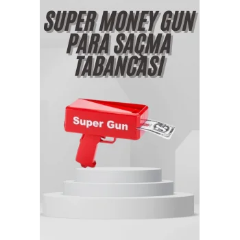 Para Dolar Saçma Para Atma Tabancası Otomatik Kırmızı Oyuncak
