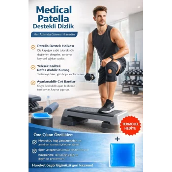 Patella Destek Halkalı Nefes Alabilir Dizlik Menisküs Günlük Kullanım Ve Egzersiz İçin