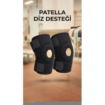 Patella Destekli İkili Diz Korsesi Çapraz Bağ Destek Spor Kullanımı