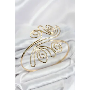 Pazu Bileklik Gold Renk Pirinç Bohem Model