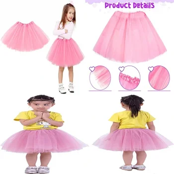 Pembe Renk Tütü Etek Bale Eteği Gösteri Eteği Çocuk Bebek Boy (5047)