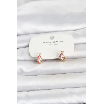 Pirinç Gold Renk Çocuk Küpe