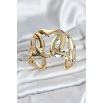 Pirinç Gold Renk Vintage Kadın Bileklik