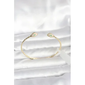Pirinç Gold Renk Yılan Model Bileklik
