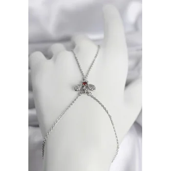 Pirinç Gümüş Renk Sinek Model Kadın Şahmeran