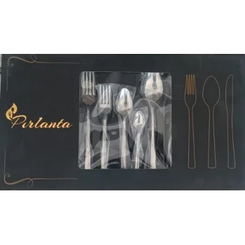 Pırlanta 30 Parça 6 Kişilik Çatal Kaşık Takımı 30 Parça Kutulu Hediyelik Çeyizlik Takım