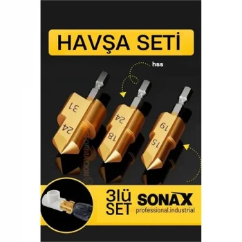 Plastik Boru Kalemtraş Kademeli Boru Açma Pvc Pprc Boru Tamir Delme Genişletme Onarımı İçin 3lü Havşa Seti