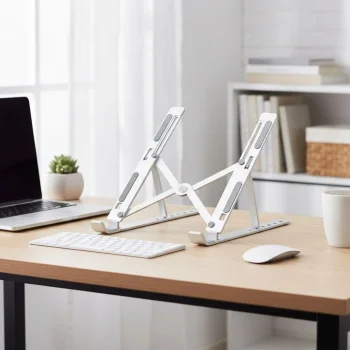 Plastik Katlanır Tablet Standı – Ayarlanabilir Açılı, Taşınabilir Masaüstü Telefon ve Tablet Tutucu Stand (5047)