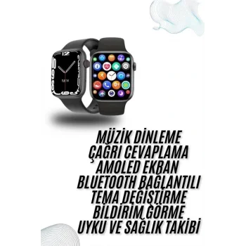 Plastik Kordonlu Kalp Atışı Uyku Takibi ve Çağrı Cevaplayabilen Akıllı Saat