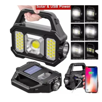 Polizei P-880A Solar Powerbanklı Şarjlı Taşınabilir Güçlü Fener