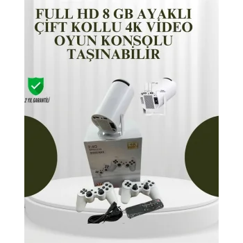 Portatif 4K Projeksiyon – 4.000 Uygulama, Kablosuz Yansıtma ve Bluetooth 5.0