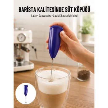 Portatif Kahve Köpürtücü – Latte, Cappuccino, Milkshake ve Puding Yapıcı