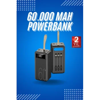 Powerbank Yüksek Kapasiteli 60.000 Mah Hızlı Şarj Şarj Özellikli Batarya