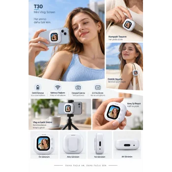 Pratik Kullanım Kablosuz Mini Selfie Ekranı