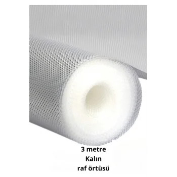Premium 3 Metre Pıtırcıklı Kaydırmaz Şeffaf Raf Örtüsü Halı Kaydırmaz 45 Cmx3m Kalın Kaliteli Folyo