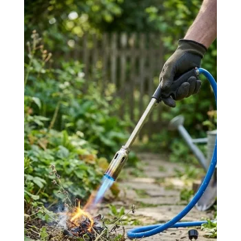 Profesyonel Gazlı Pürmüz Alev Tabancası Hortumlu LPG Yakıcı Ateş Başlatma ve Tamir Aleti