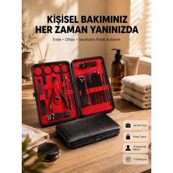 Profesyonel Paslanmaz Çelik Manikür & Pedikür Seti Yeni Nesil