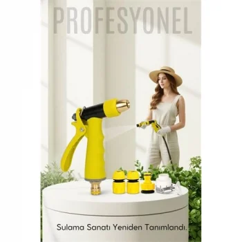 Profesyonel Pirinç Uçlu Basınçlı Hortum Sulama Tabancası Seti Tabancası Seti  Konnektörlü