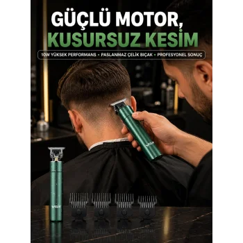 Profesyonel Salon Kalitesinde Saç ve Sakal Kesme Makinesi
