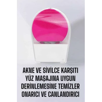Profesyonel Yüz Temizleme Masaj Aleti Su Geçirmez, Kablosuz Şarj Özellikli Kolay Temizlenebilir